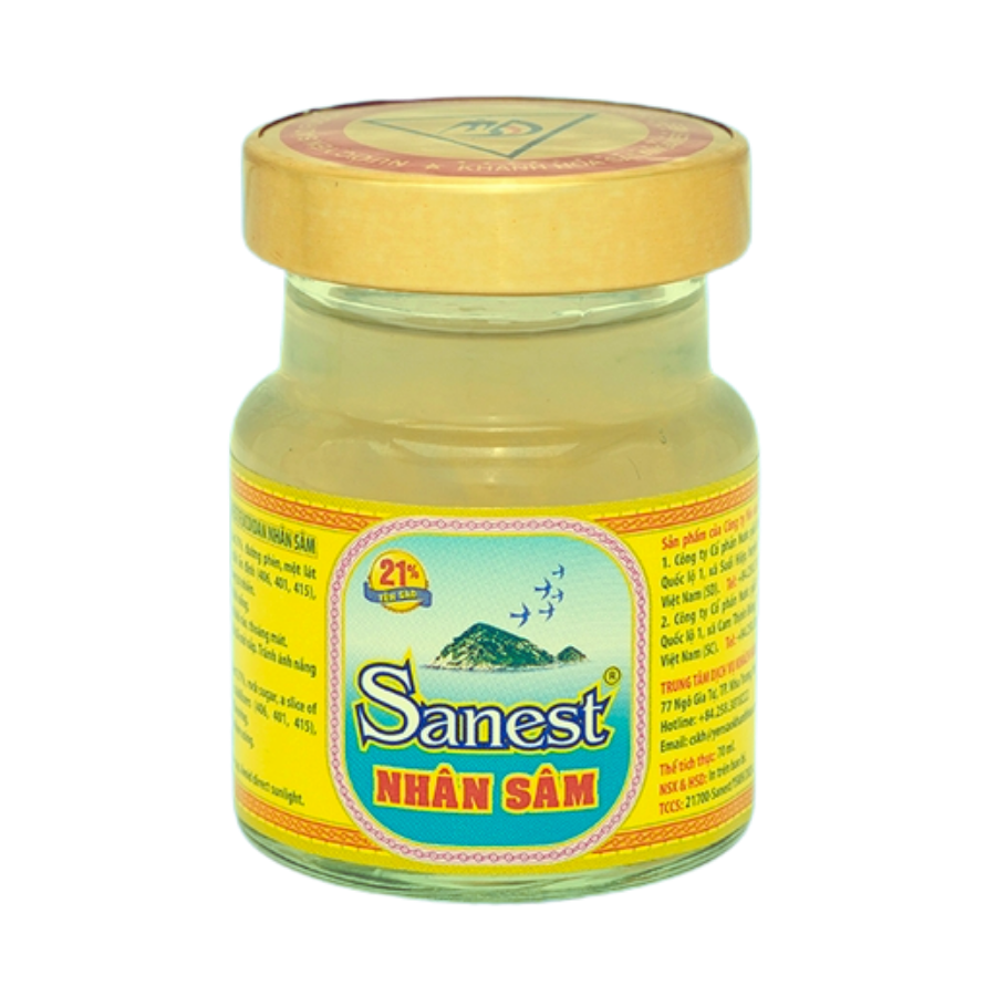 Nước yến sào Sanest nhân sâm H6 0